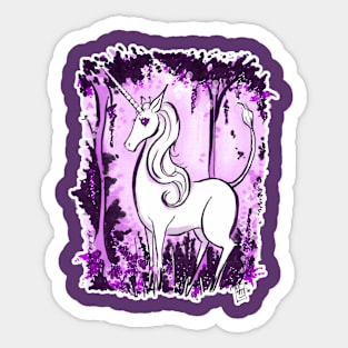 Purple Unicorn Sticker